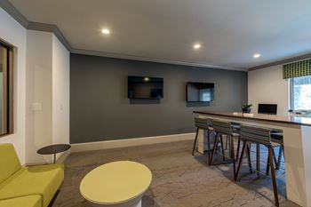 Remote work lounge at the tribute apartments in raleigh, nc 27612
